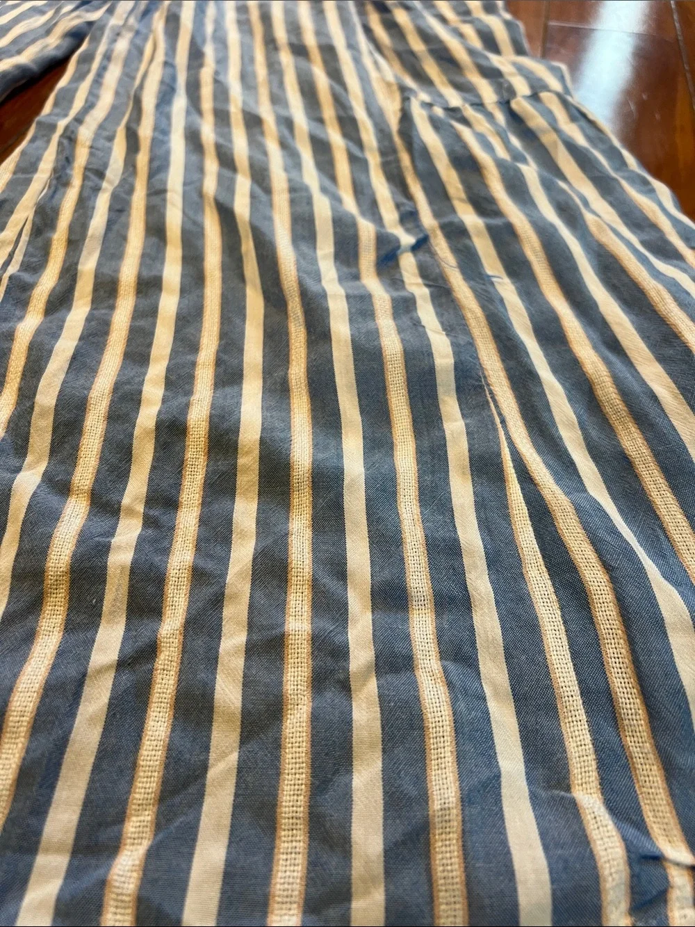 Angie Blue and White Striped Wide-Leg Cropped Pants new with tags - Picture 10 of 14